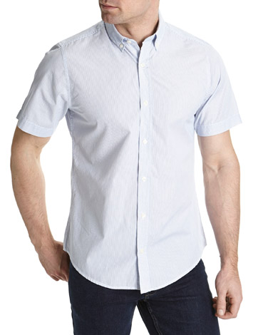 Hairline Stripe Short Sleeve Shirt